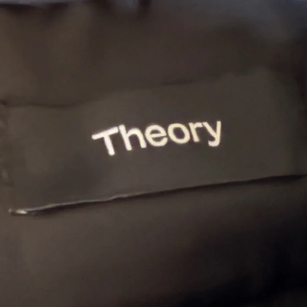 Theory Terrance Precision Ponte Joggers Mens M Navy Blue Tapered Pants Drwstring